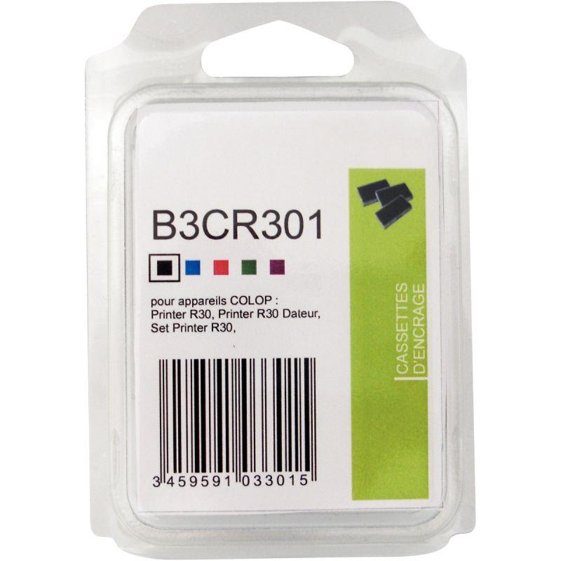 Image de  Lot 3 cassettes d''encrage noir pour appareil Colop Printer R30, Printer R30 Dateur, Set Printer R30 