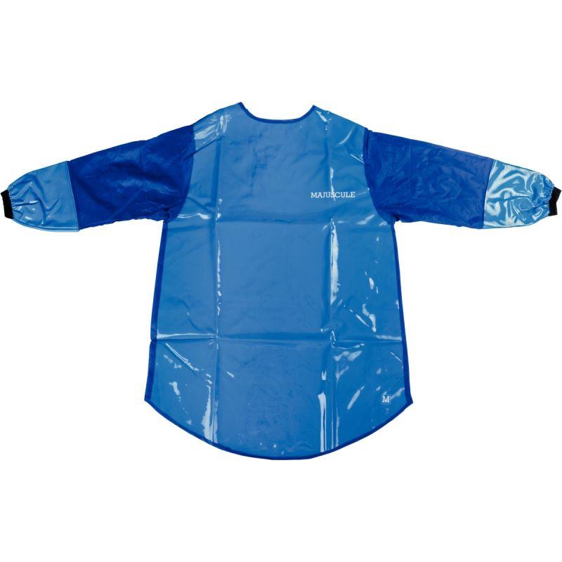 Image de  Tablier enfant modèle 6 - 8 ans, en toile cirée coloris bleu 