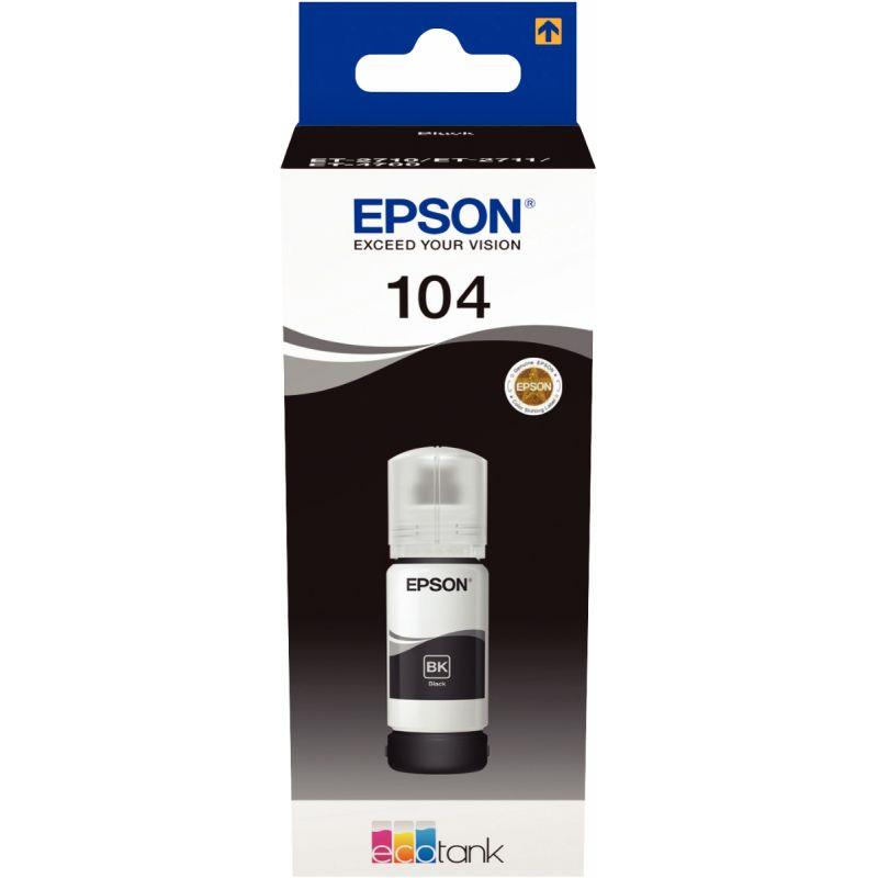Image de  Epson 104 flacon d''encre noire authentique (T00P140) 