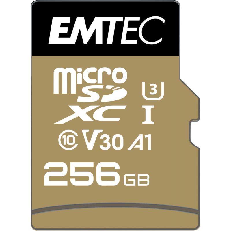 Image de  Carte mémoire micro SD Emtec UHS I U3 V30 Speedin Pro XC 256 GO 