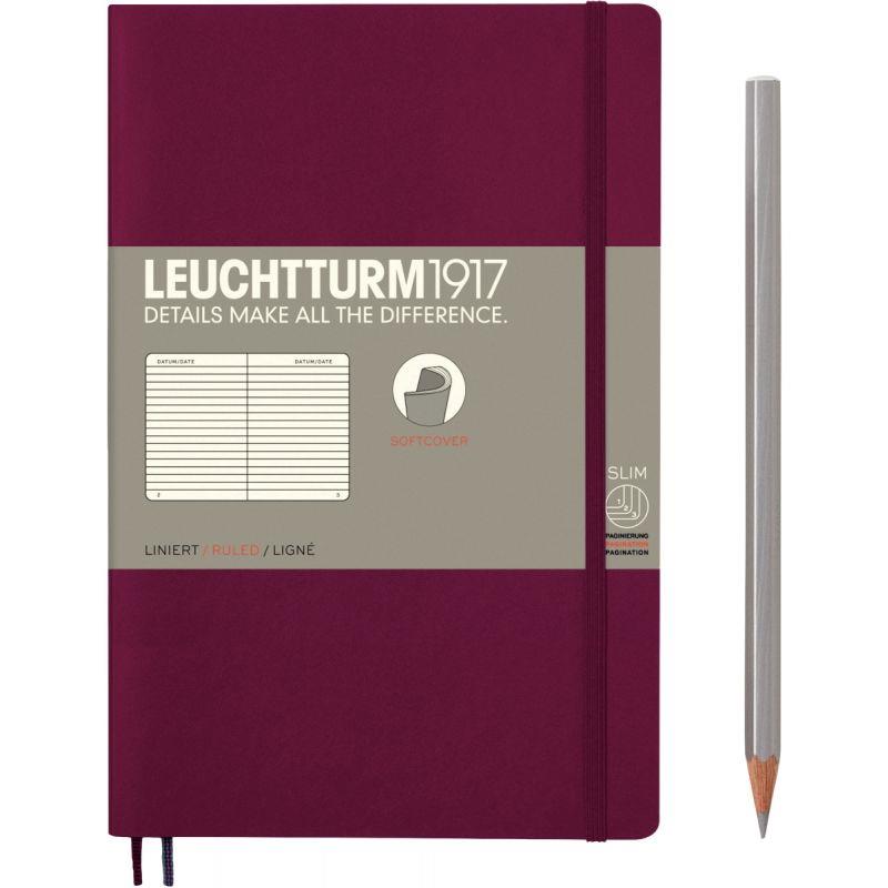 Image de  Carnet de note format  B6+ couverture souple ligné coloris bordeaux 