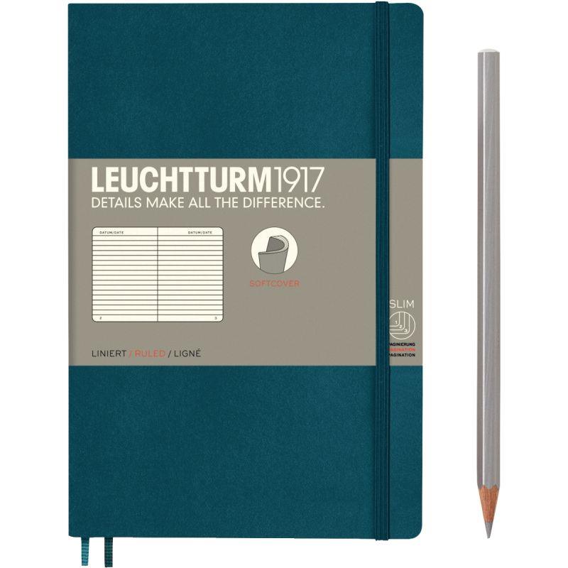 Image de  Carnet de note format  B6+ couverture souple ligné coloris vert d''eau 