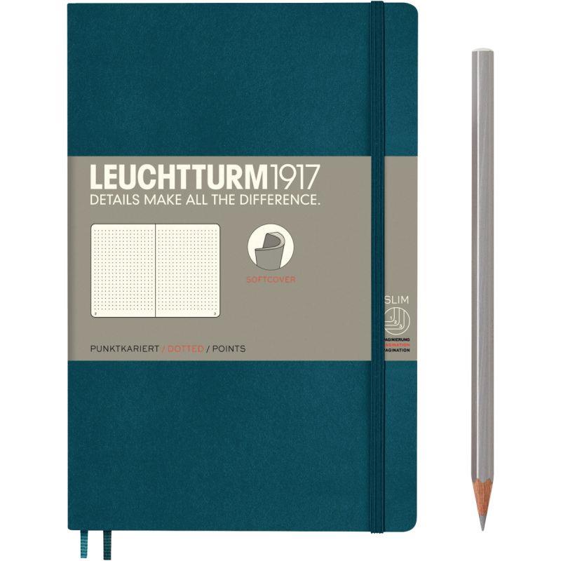 Image de  Carnet de note format B6+ couverture souple pointillé coloris vert d''eau 