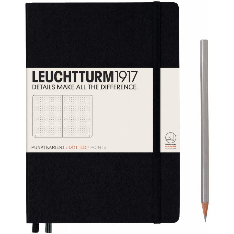 Image de  Carnet de note format A5 couverture rigide pointillé coloris noir 