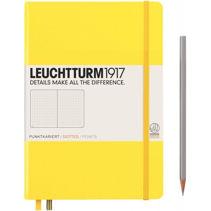 Image de  Carnet de note format A5 couverture rigide pointillé coloris jaune 