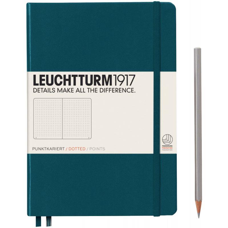 Image de  Carnet de note format A5 couverture rigide pointillé coloris vert d''eau 