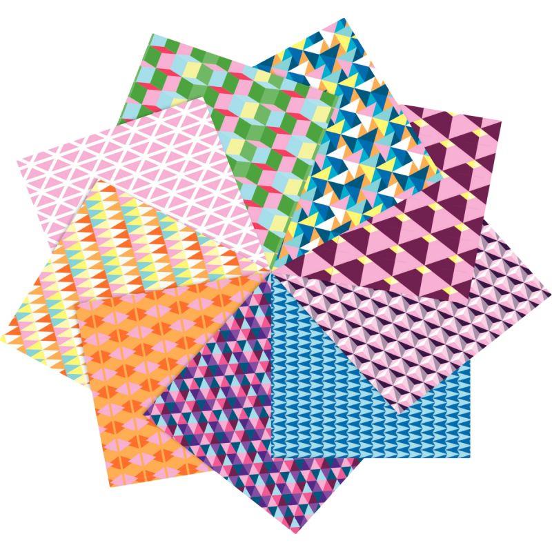 Image de  Pochette de 60 feuilles Origami Geometric format  20 x 20 cm 