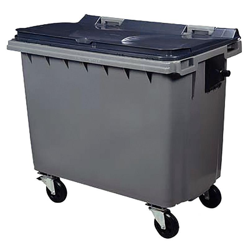 Image de  Conteneur 4 roues 660L gris 