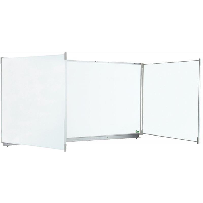 Image de  Tableau triptyque blanc émaillé 100x400 + auget 