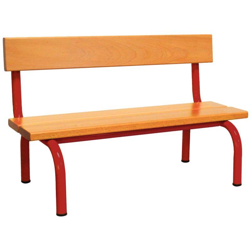 Image de  Banc avec dossier L120cm T3 rouge 