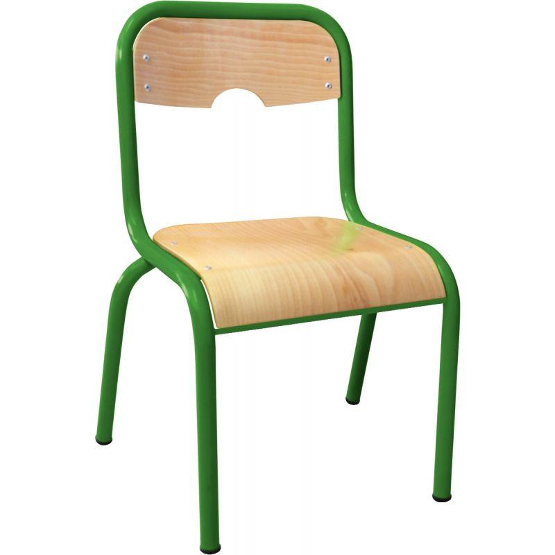 Image de  Chaise 4 pieds assise et dos encastrés T2 vert 