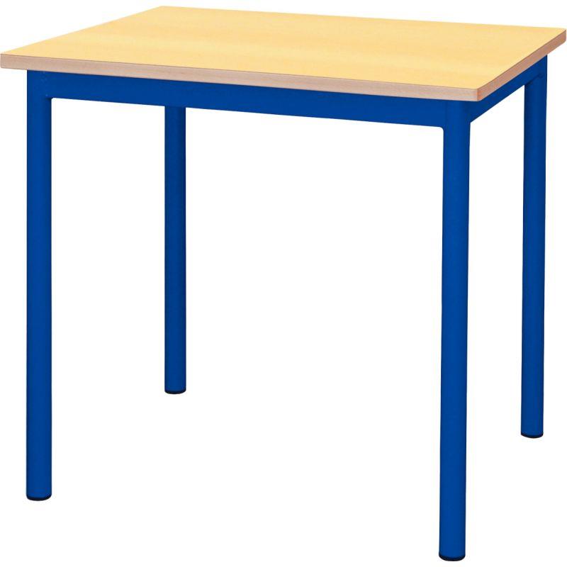 Image de  Table fixe 4 pieds 60x50cm T1 bleu 