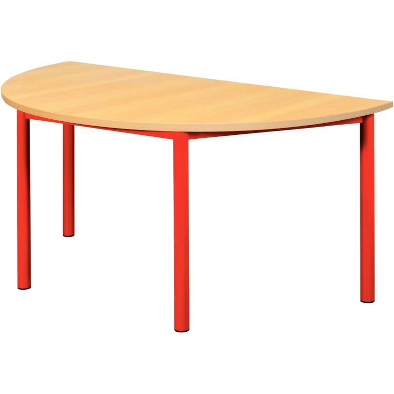 Image de  Table  1/2 lune 120x60cm T2 rouge 