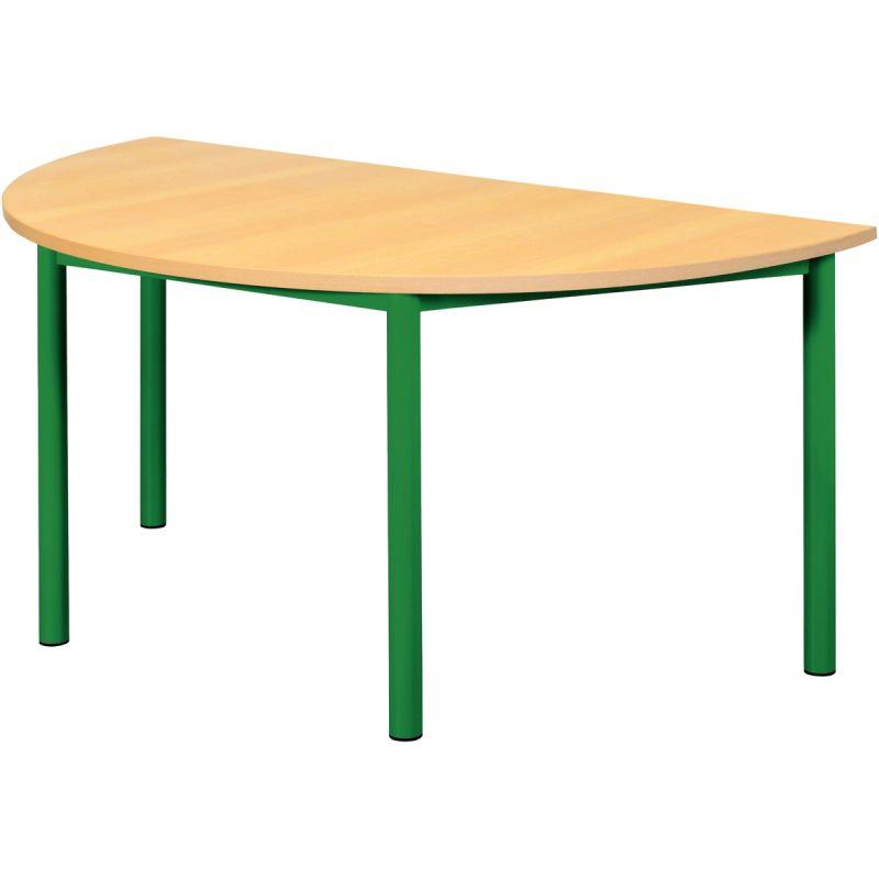 Image de  Table  1/2 lune 120x60cm T3 vert 