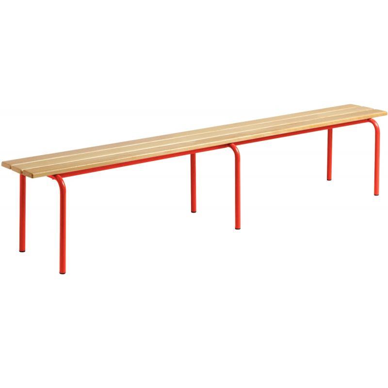 Image de  Banc sans dossier L200cm T2 rouge 