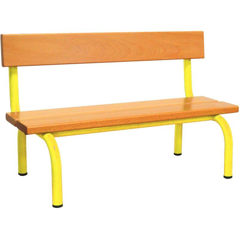 Image de  Banc avec dossier L120cm T1 jaune 