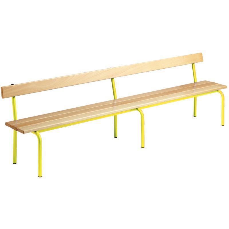 Image de  Banc avec dossier L200cm T3 jaune 