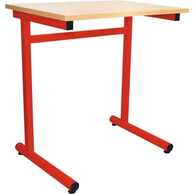 Image de  Table fixe 1 place 70x50cm T6 rouge 