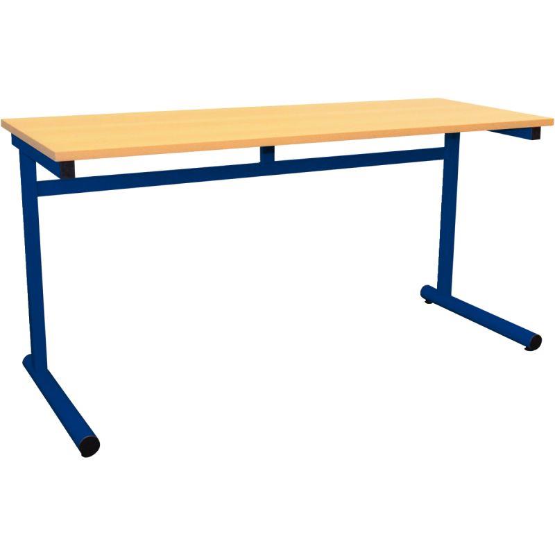 Image de  Table fixe 2 places 130x50cm T5 bleu 