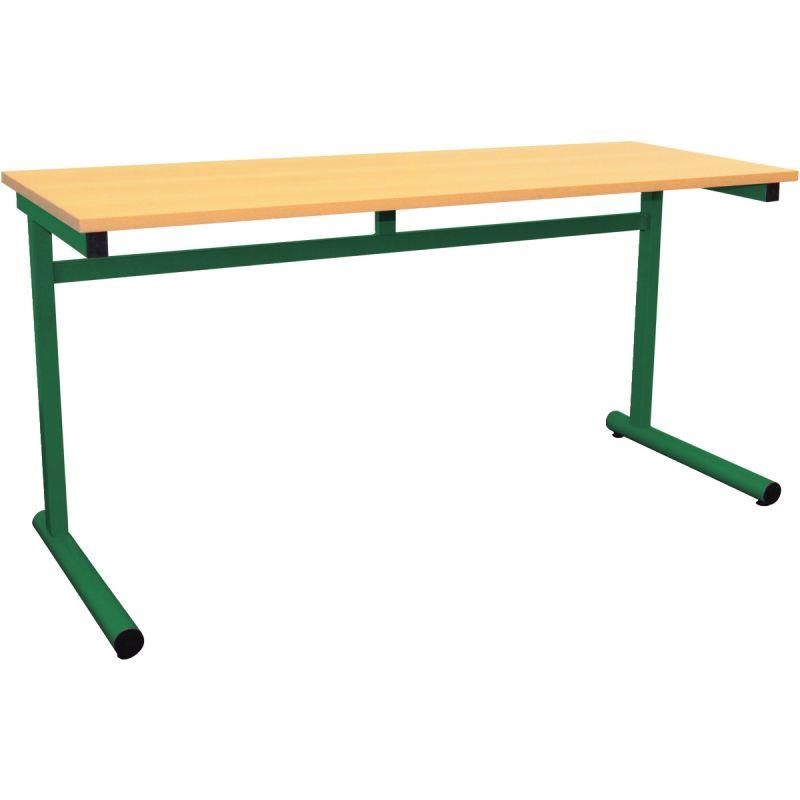 Image de  Table fixe 2 places 130x50cm T6 vert 
