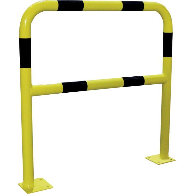 Image de  Barrière en acier 1m diamètre 60mm noir et jaune 
