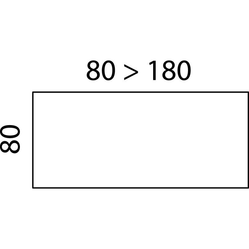 Ref. 92796, Banc sans dossier L160cm T1 rouge, marque N.C