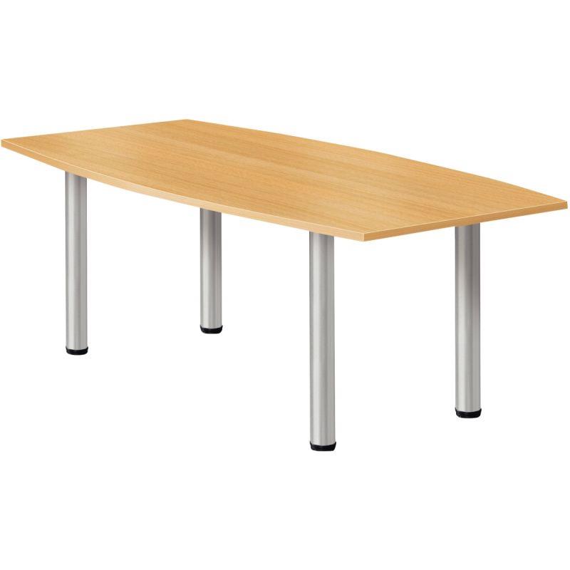 Image de  Table ovale L200xP100cm 4 pieds chêne naturel/anthracite 