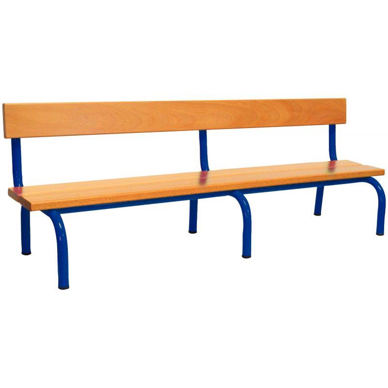 Image de  Banc avec dossier L160cm T1 bleu 