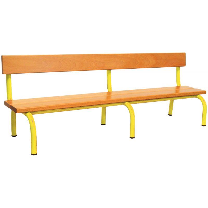 Image de  Banc avec dossier L160cm T1 jaune 