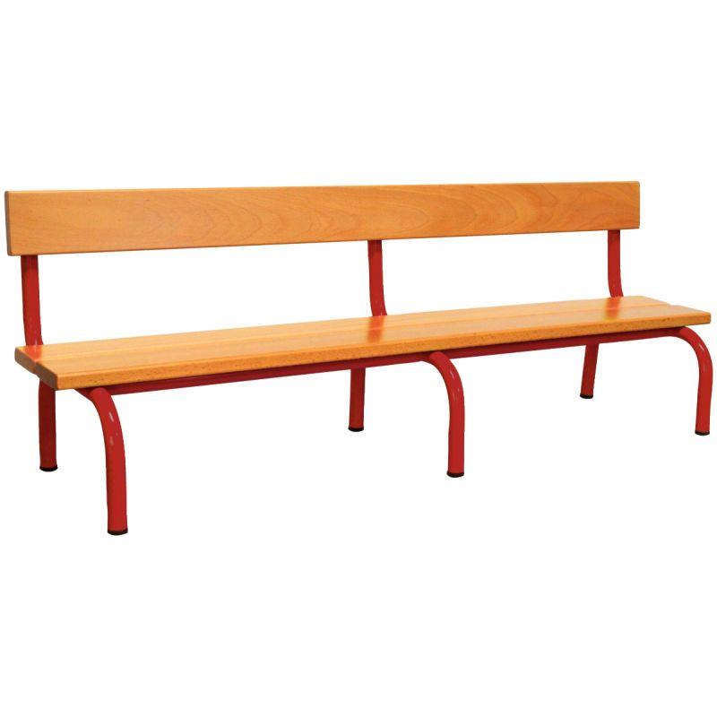 Image de  Banc avec dossier L160cm T2 rouge 