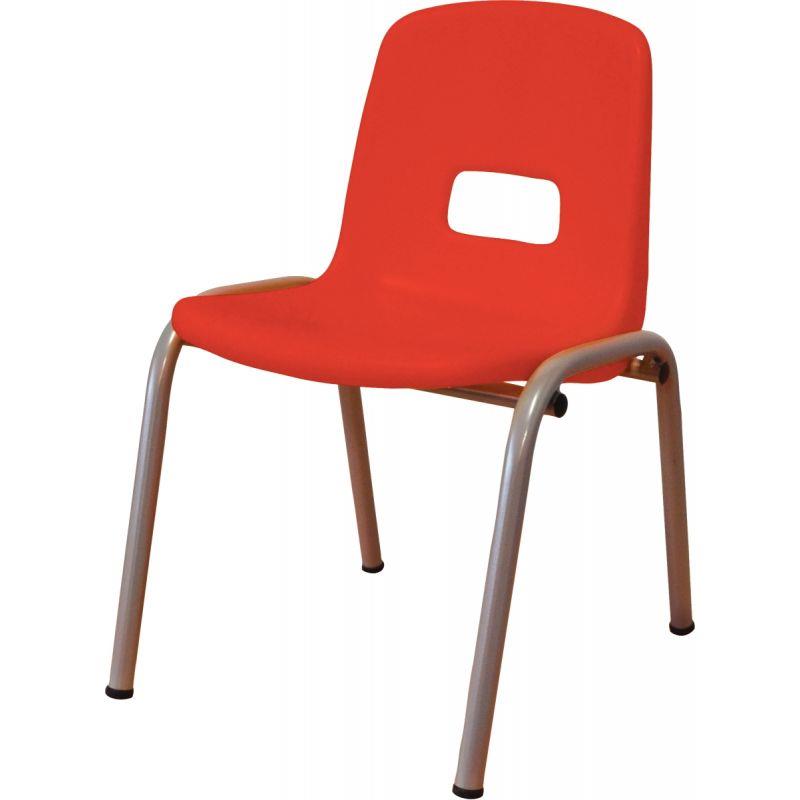 Image de  Chaise coque polypropylène T0 rouge 