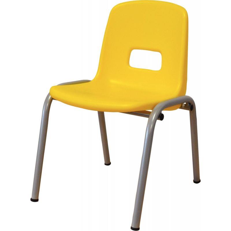 Image de  Chaise coque polypropylène T1 jaune 