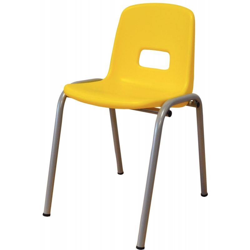 Image de  Chaise coque polypropylène T2 jaune 
