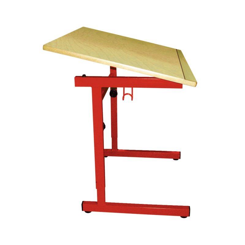 Image de  Table d''enfant à mobilité réduite monoplace 100x60cm T4 à T6 rouge 