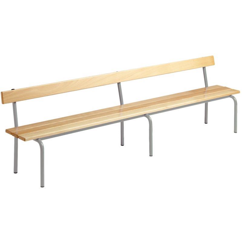 Image de  Banc avec dossier L200cm T1 gris alu 