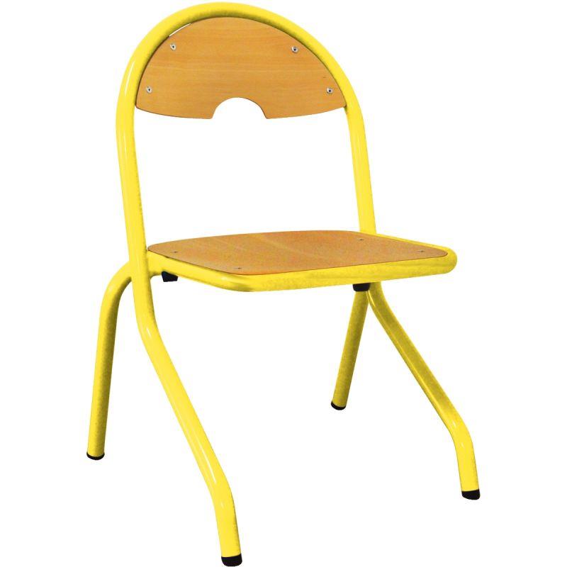 Image de  Chaise 4 pieds appui sur table T2 jaune 