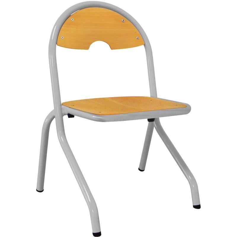 Image de  Chaise 4 pieds appui sur table T3 gris alu 