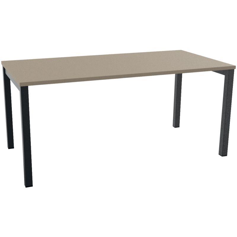Image de  Bureau simple L160 cm Optim'' plateau Grège structure Noir 