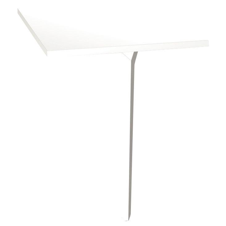 Image de  Retour bureau éco L80 cm Paris plateau Acacia piètement Blanc 