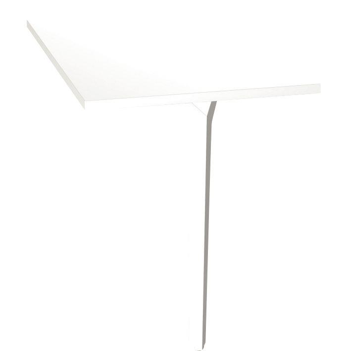 Image de  Retour bureau éco L100 cm Paris plateau Acacia piètement Blanc 