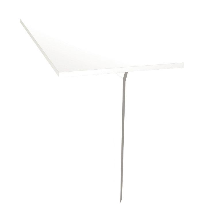 Image de  Retour bureau éco L120 cm Paris plateau Acacia piètement Blanc 