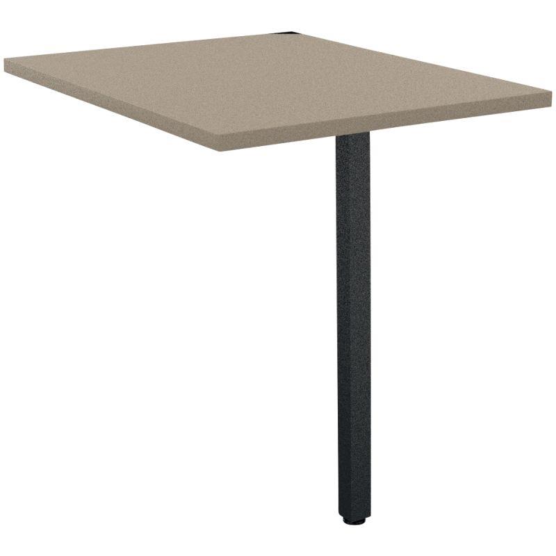 Image de  Retour sur 1 pied L100 cm Optim'' plateau Grège piètement Noir 