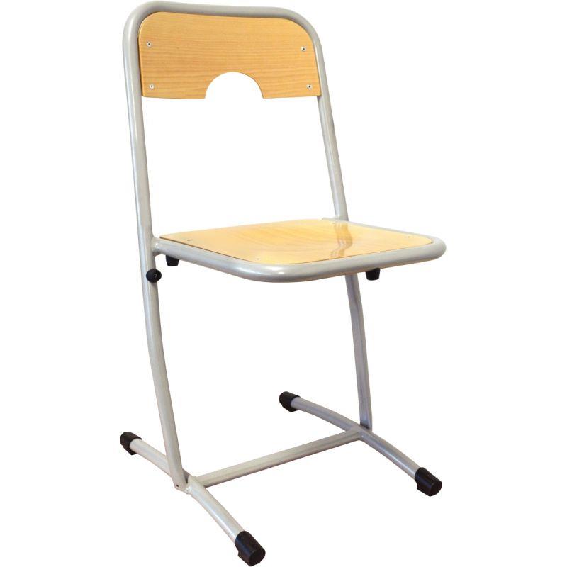 Image de  Chaise fixe appui sur table T6 gris alu 