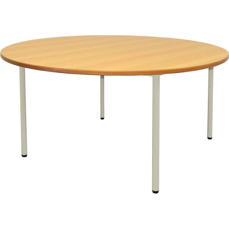 Image de  Table maternelle Ø120cm T3 gris alu 