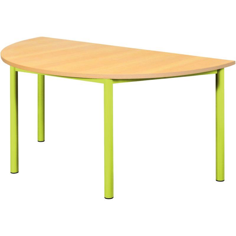 Image de  Table  1/2 lune 120x60cm T1 vert granny 