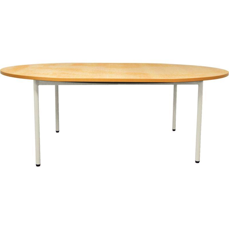 Image de  Table  ovale 120x90cm T3 gris alu 