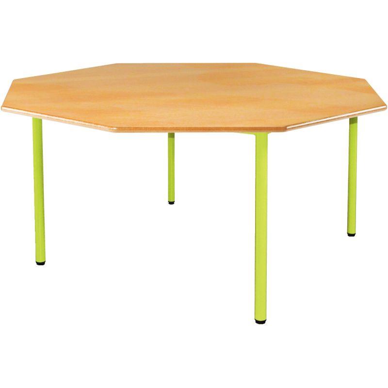 Image de  Table  octogonale 4 pieds Ø120cm T1 vert granny 