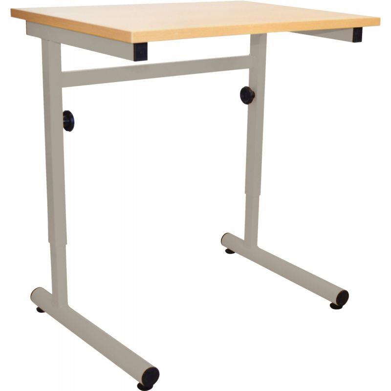 Image de  Table réglable 70x50cm T4 à T6 gris alu 
