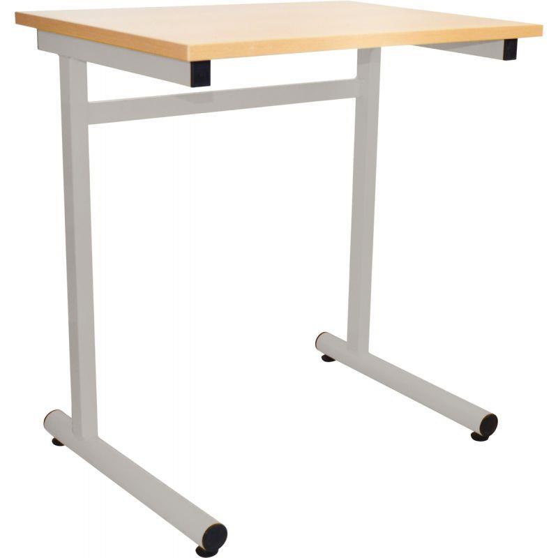 Image de  Table fixe 1 place 70x50cm T6 gris alu 