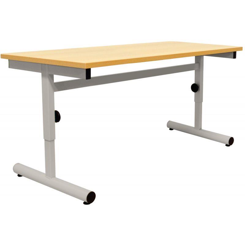 Image de  Table maternelle 160x80cm T1 à T3 gris alu 